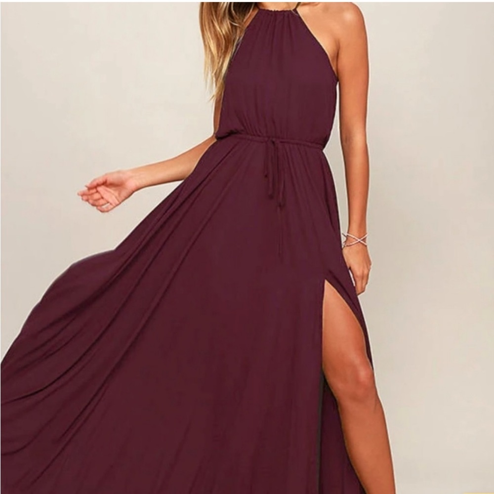 Lulus NWTs Medium Halter Neck Maxi Dress